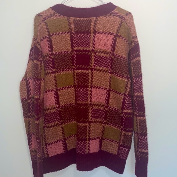 Re/Done 90s Oversized Mulberry Knit Sweater Cardigan - Picture 10 of 10